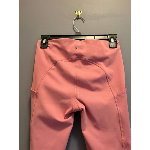 Athleta Women's Capri Leggings S Pink Stash Pocket Activewear - Picture 5 of 7